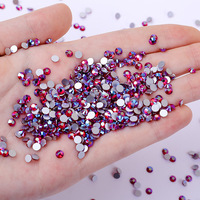 Strass en cristal rond non thermocollant SS3 SS20 de haute qualité en gros, pierres en verre à dos plat pour nail art, strass en vrac