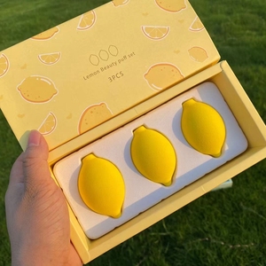 Friute-Juego de huevos de maquillaje, esponja de maquillaje sin látex, con logotipo personalizado, con diseño de fresa, melocotón, <span class=keywords><strong>pera</strong></span>, limón y aguacate - Product Image 2