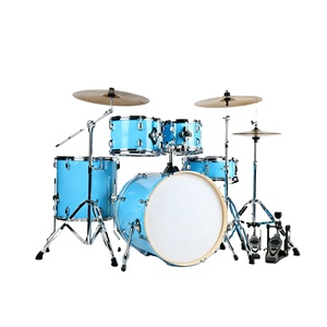 Set Batteria Singola a 5 Pezzi con 3 Piatti, Design con Camera in Legno, <span class=keywords><strong>Grancassa</strong></span> da 22" e Rullante da 14" per Adulti, Studenti e Principianti - Product Image 1