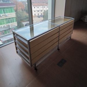 Bàn tiếp tân kim loại hiện đại cho khách sạn bệnh viện trung tâm mua sắm sử dụng-đồ nội thất thương mại thân thiện với môi trường - Product Image 5