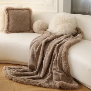 High End Decorative Genuine Sheepskin Fur Pillow Case Lamb Fur Cushion Cover Living Room Real Shearling Sheepskin