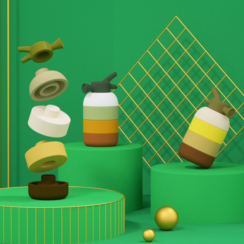 Горячая Распродажа 2022, новый товар, огнетушитель OEM/ODM, другие Обучающие игрушки, детские игрушки, обучающая силиконовая игрушка для укладки