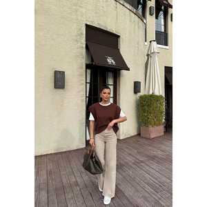 Sudadera sin mangas para mujer, color marrón, estilo Alice, con bordado de seda, top corto con capucha y cremallera, estampado de camuflaje, talla única. - Product Image 3