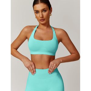 Women Seamless Halter Sports Bra <b>Padded</b> Removable Cups Yoga Workout Gym <b>Running</b> Crop Top - Product Image 4