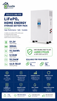Batterie de stockage solaire hybride hors réseau Fuxile FXX-512-300-YFD, au sol, LiFePO4, 51,2 V, 300 Ah, 15,36 kWh, CAN/RS485, 6000 cycles
