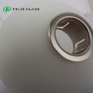 Cúpula de cristal blanco opal brillante con rosca G9 para lámpara colgante, LED regulable que protege la vista - Product Image 3