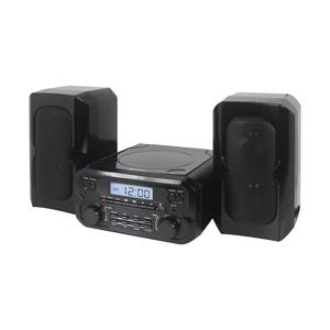 Reproductor de CD Negro con Sistema Estéreo, Pantalla Digital, Altavoces Dobles, Radio FM, Reproductor de Audio para el Hogar - Product Image 1