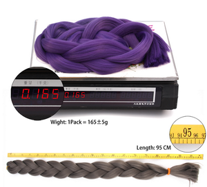 Extensions de cheveux synthétiques haute température longues tresses de boîte Jumbo pour Sénégal Twist <span class=keywords><strong>coiffure</strong></span> <span class=keywords><strong>africaine</strong></span> femmes crépus droit - Product Image 3