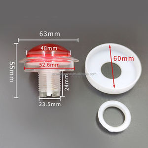 12V 60mm chapeau convexe bouton poussoir rond pour Consoles de jeu à pièces distributeur automatique Machine à griffes machine de basket-ball - Product Image 3