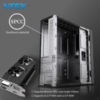 Boîtier de bureau d'affaires châssis 8L noir SPCC acier Micro ATX Mini ITX Compatible SSD USB type-c boîtiers d'ordinateur