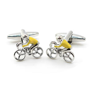 Venta al por mayor de bicicletas ciclistas novedad <span class=keywords><strong>gemelos</strong></span> personalizados para hombre traje de negocios camisa accesorio de moda boda esmoquin <span class=keywords><strong>gemelos</strong></span> de moda - Product Image 1