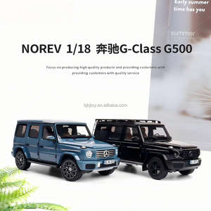 Modèle réduit de <span class=keywords><strong>voiture</strong></span> <span class=keywords><strong>Norev</strong></span> <span class=keywords><strong>1</strong></span>:<span class=keywords><strong>18</strong></span> Classe Big G G500 en métal moulé sous pression, modèle réel, simulation en métal, alliage métallique argenté, roue de secours ouvrable - Product Image 2