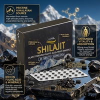 Ausreson Orijinal Saf Doğal Siyah Şilajit ve Aşvagandha Ekstresi Tablet Himalaya Organik Güçlendirici Takviye Şilajit Tabletleri