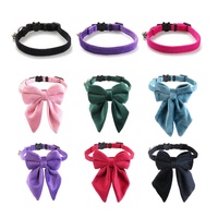Collier classique pour chat et chien, style macaron, couleur unie, avec clochette, bordure en velours, écologique