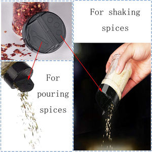 Venta al por mayor 80-360ml de plástico PET transparente barbacoa sal y pimienta botella de sal vacía coctelera tarro de especias - Product Image 3