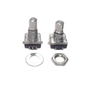 สวิตช์เอนโค้ดเดอร์แบบหมุน EC11 SMD 5 ขา พร้อมแกนโลหะขนาดเส้นผ่านศูนย์กลาง 6 มม. แกนแบน แกนทรงกระบอก 18/20/30 พร้อมเบรก - Product Image 1