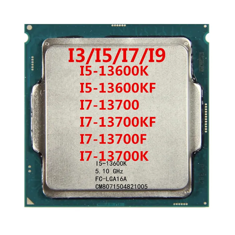Bộ xử lý i5-13600K i-n-t-el CPU lõi gốc 5.10GHz/24M 125W Máy tính để bàn 9400 9400f 9500 9500f 9600 9600k 10500