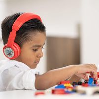 Headphone Nirkabel Anak-Anak yang Aman dan Tidak Beracun, Headset Bluetooth Motif Jerapah Lucu, Daya Tahan Baterai Lama Untuk Penggunaan Sehari-hari