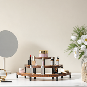 Présentoir de table moderne en bois à 3 niveaux, écologique, pour cupcakes, bijoux, parfums et figurines Funko Pop - Product Image 6