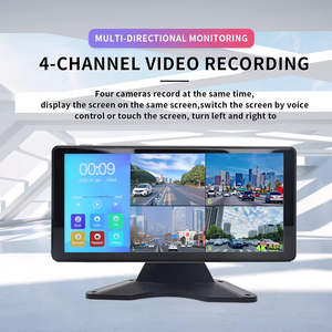12-24V OEM หน้าจอสัมผัส10.36นิ้ว4CH รถยนต์ DVR จอภาพแยกหน้าจอด้านหน้ากล้องถอยหลัง<span class=keywords><strong>4</strong></span>กล้องวิทยุ FM บลูทูธสำหรับ - Product Image 4