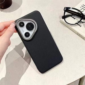 Coque <span class=keywords><strong>de</strong></span> téléphone en cuir antichoc avec cadre <span class=keywords><strong>de</strong></span> lentille en métal avec LOGO personnalisé pour Huawei P70 Pro Pro + Pura 70 Ultra - Product Image 4