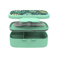 Boîte à lunch scolaire pour la rentrée des classes, boîte bento étanche à trois compartiments en matériau de qualité alimentaire pour enfants, idéale pour l'export.