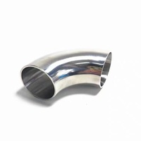 Prix usine SCH20 2 "à l'intérieur du raccord de tuyau en acier inoxydable sanitaire poli 304 316 TC Tri-Clamp soudé coude à 90 degrés