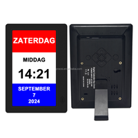 Réveil 7 pouces pour les personnes âgées atteintes de démence avec calendrier numérique Horloge 25 alarmes Carte SD pour les personnes âgées Perte de mémoire