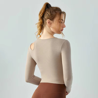 MAYYOUNG Top vente pull à manches longues pour femmes, haut de fitness en plein air