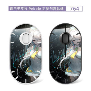 Autocollant de protection en plastique pour souris Logitech Pebble 751, motif lapin de dessin animé, pour usage au bureau - Product Image 3