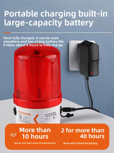 Jiuzheng QY-01 – Gyrophare magnétique rechargeable avec alarme sonore et lumineuse, non-réfléchissant, portable - Product Image 2