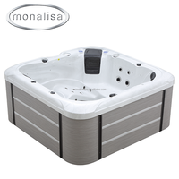Bain à remous Monalisa grand format pour 6 personnes, baignoire hydromassante autoportante de luxe, spa de massage moderne pour extérieur en acrylique