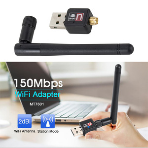 อะแดปเตอร์ไร้สายมินิยูเอสบี 2026 ความเร็ว 150mbps Wifi <span class=keywords><strong>802</strong></span>.11 พร้อมเสาอากาศ การ์ดเครือข่าย 2.0 Wifi - Product Image 5