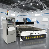 Machine de fraisage CNC automatique pour le travail du bois 2060 avec changeur d'outils automatique, moteur servo de broche 9kw, haute rigidité
