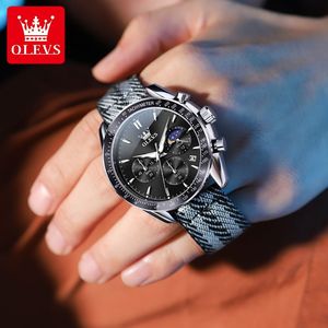   Montres pour hommes 3630, design personnalisé OEM, logo personnalisé, bracelet en nylon sport, chronographe, montre à quartz pour hommes - Product Image 4