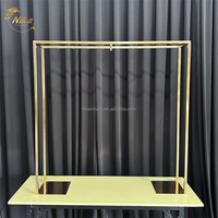NIKA Nouveau support de chandelier en métal doré, centre de table pour mariage, décoration, support de bougie et de fleurs pour événements