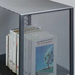 מדפים רב תכליתיים בסגנון נורדי יצירתי, מודרני ופשוט, עם משטח מתכת שחור ובסיס פלדה דק. - Product Image 3