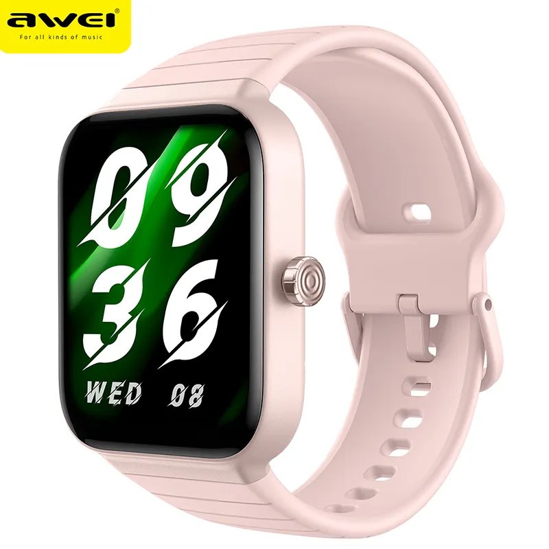 Awei X5 1.8 Inch Tft Ip68 Water Proof Chinese Factory Blue Tooth 5.3 2023 Push Message Men's Watch Women Smartwatch Mujer