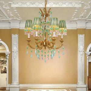 <span class=keywords><strong>Lampadario</strong></span> di cristallo francese stile di lusso europeo atmosfera creativa per la camera da letto calda romantica principessa ragazza lampade da camera - Product Image 2