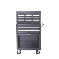 Armoire à outils 2-en-1 avec 6 tiroirs supérieurs et 2 tiroirs à porte basse, rangement roulant, en acier laminé à froid, pour garage, OEM/ODM