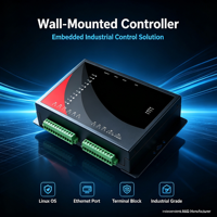 PC industriel avec montage mural ou sur rail DIN en option, X86 sans ventilateur, RS485 CAN GPIO, boîtier métallique robuste, 12-24V DC