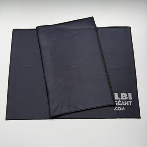 Chiffons de nettoyage en microfibre noirs <span class=keywords><strong>80</strong></span>/20 de grande taille 30 x 40 <span class=keywords><strong>cm</strong></span> avec logo personnalisé, MOQ 500, pour écrans d'automobile, de navigateur, d'<span class=keywords><strong>ordinateur</strong></span> et de tablette - Product Image 5