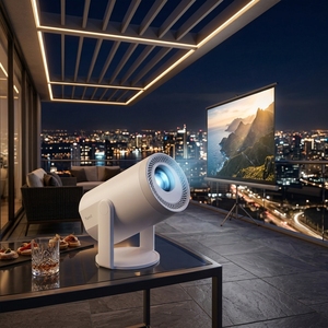Proyector de Video Portátil de 200 ANSI Lúmenes con Decodificación 4K/60Hz, WiFi, Bluetooth, Corrección Trapezoidal Automática para Cine al Aire Libre, Camping y Viajes - Product Image 1