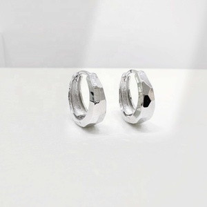custom plata 925 sterling <b>silver</b> simple classic western earring fashion korean gold plated hip hop elegant ladies <b>hoop</b> earrings - Product Image 5