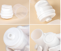 Botol Kosmetik Vakum Plastik PP Anti Tumpah Custom 30-50ml Botol Serum 100-200ml Botol Pompa Krim