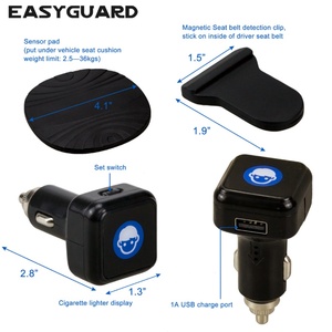 EASYGUARD - Rappel de siège bébé - Alarme de sécurité pour bébé dans la voiture - DC12V - Product Image 6