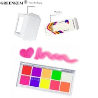 Ensemble de 10 poudres pigmentées fluorescentes pour ongles, couleurs unies, effet dégradé néon, poudre pigmentée pour ongles à la lumière UV