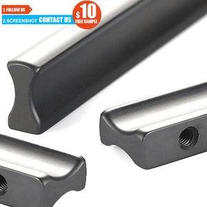 TOCO Black Knurl Brass Handle Brass <strong>Door</strong> Handles Interior Cabinet Solid Brass Knurled Handle and <strong>Knobs</strong> - Product Image 3