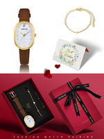 Coffret cadeau montre femme TOMI Luckyfox, bracelet en cuir, montre élégante et tendance, OEM ODM, logo personnalisé, coffret cadeau de luxe
