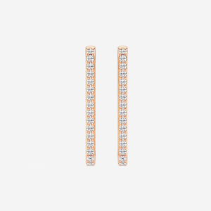 Boucles d'oreilles en forme de clip en diamant rond cultivé en laboratoire, 1 1_2 Ctw, pour femmes, élégantes, minimalistes, scintillantes, bijoux fins, cadeau de luxe - Product Image 1